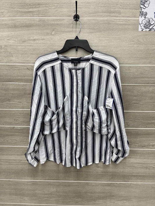 Lumiere Size M Blue Womens Shirt