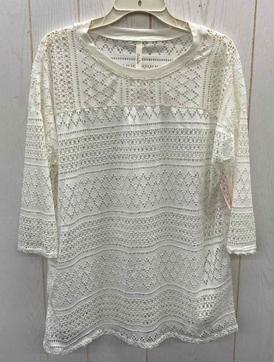 White Womens Size L Shirt