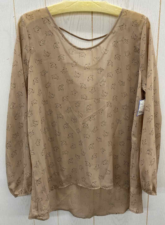 Charming Charlie Tan Womens Size L Shirt