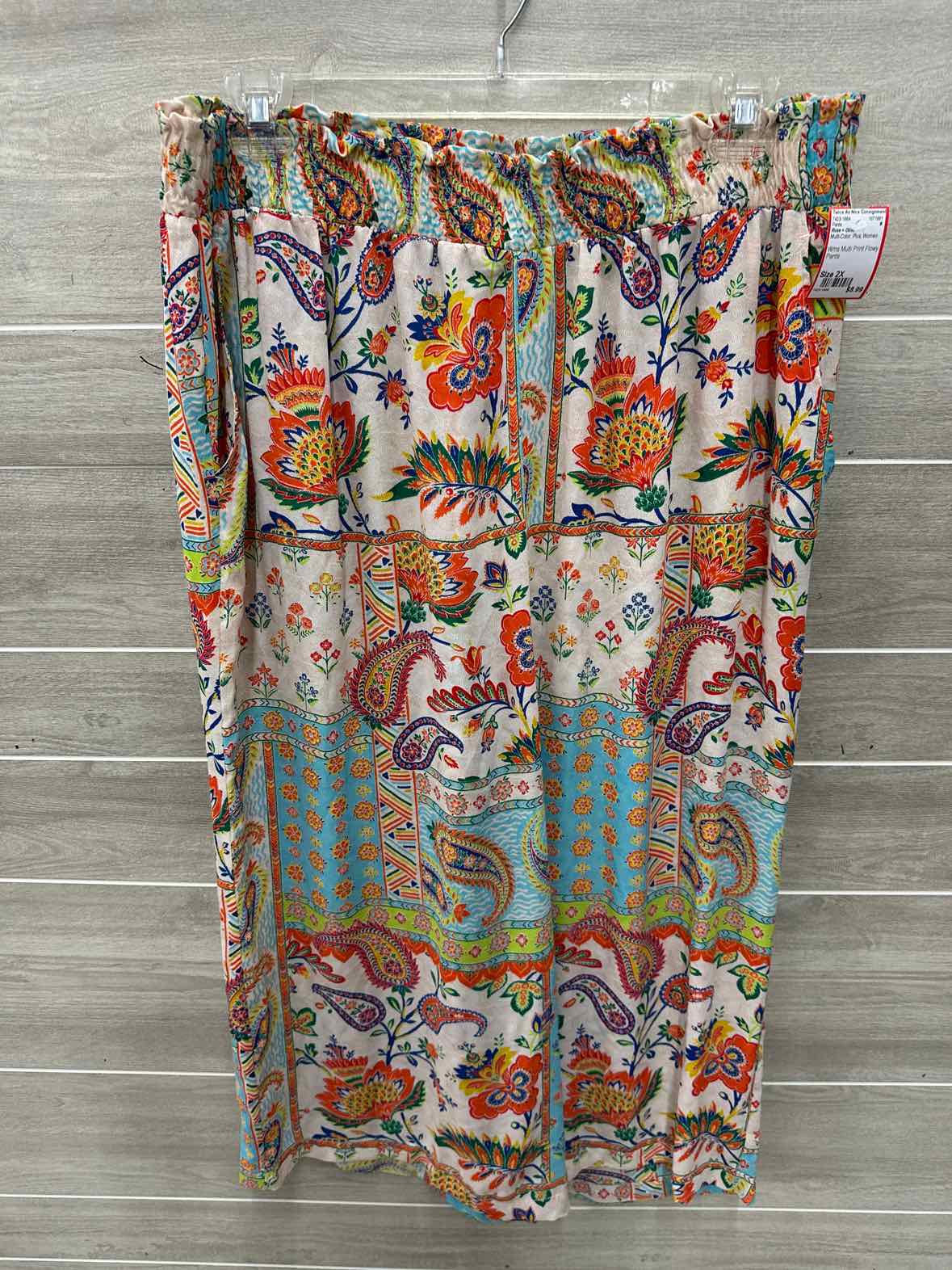 Rose + Olive Size 2X Multi-Color Plus Pants