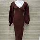 LULU'S Size 10 Burgundy Womens Dress
