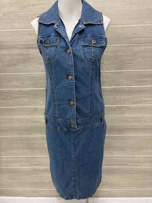 Monroe & Main Size 6 Blue Womens Dress