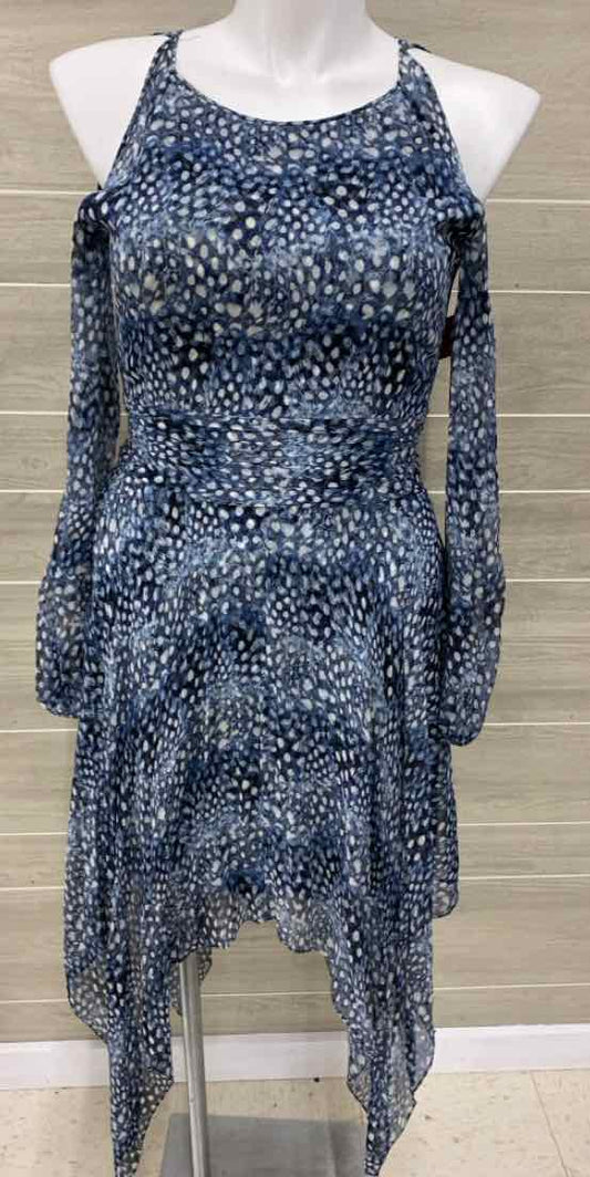 BCBG Maxazria Blue Womens Size 10 Dress
