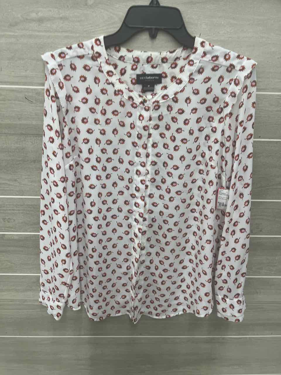 Liz Claiborne Size M Cream Womens Shirt