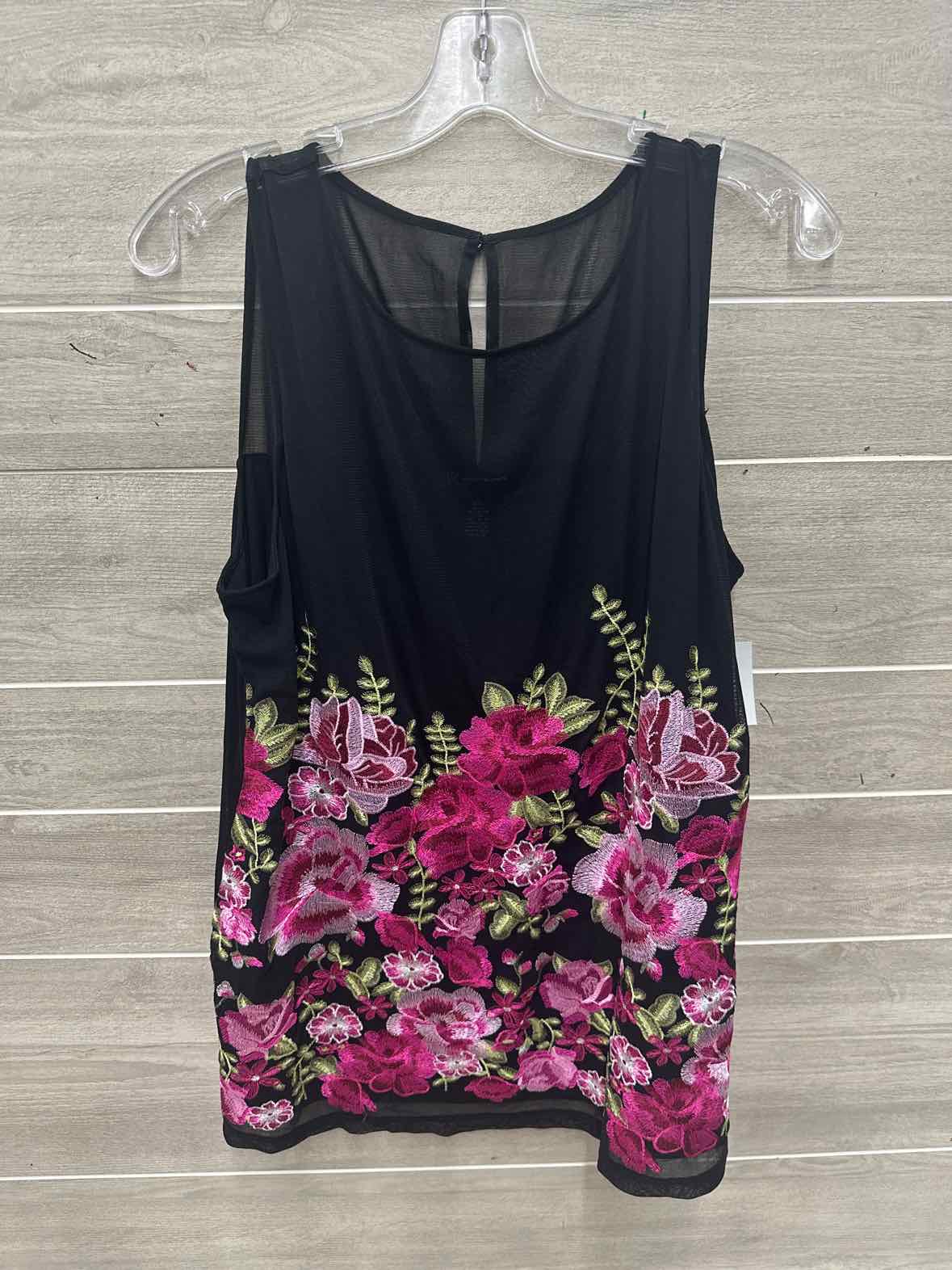 INC Size 18 Black Plus Tank Top