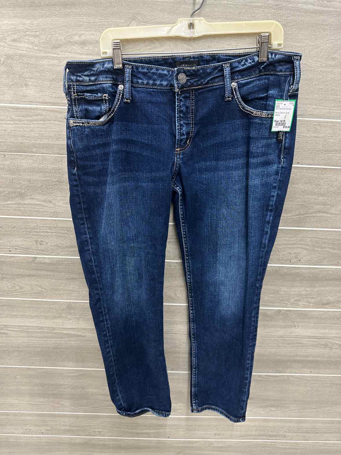 Silver Size 14/16 Blue Womens Jeans