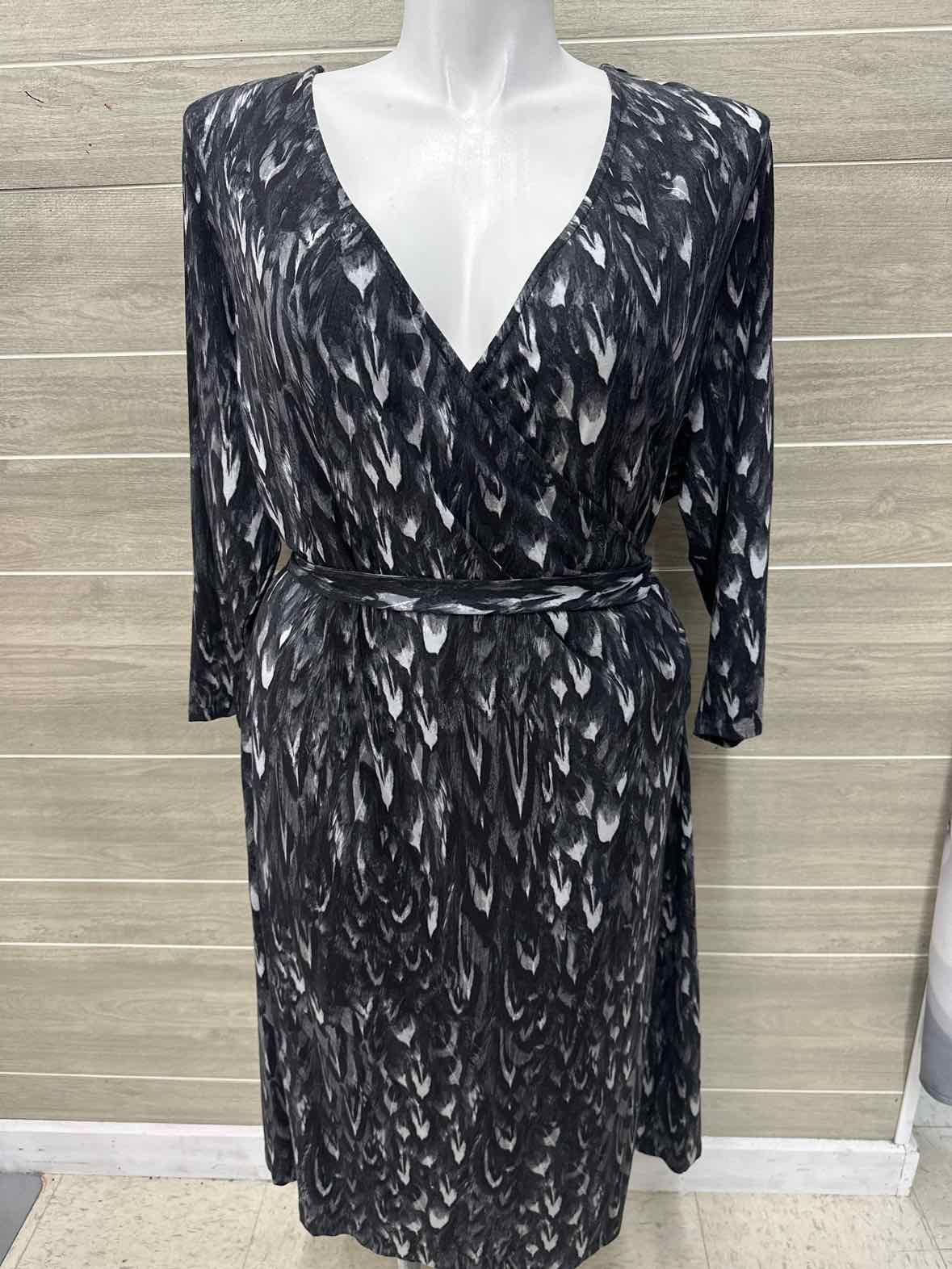 Talbots Size 3X Gray Womens Dress