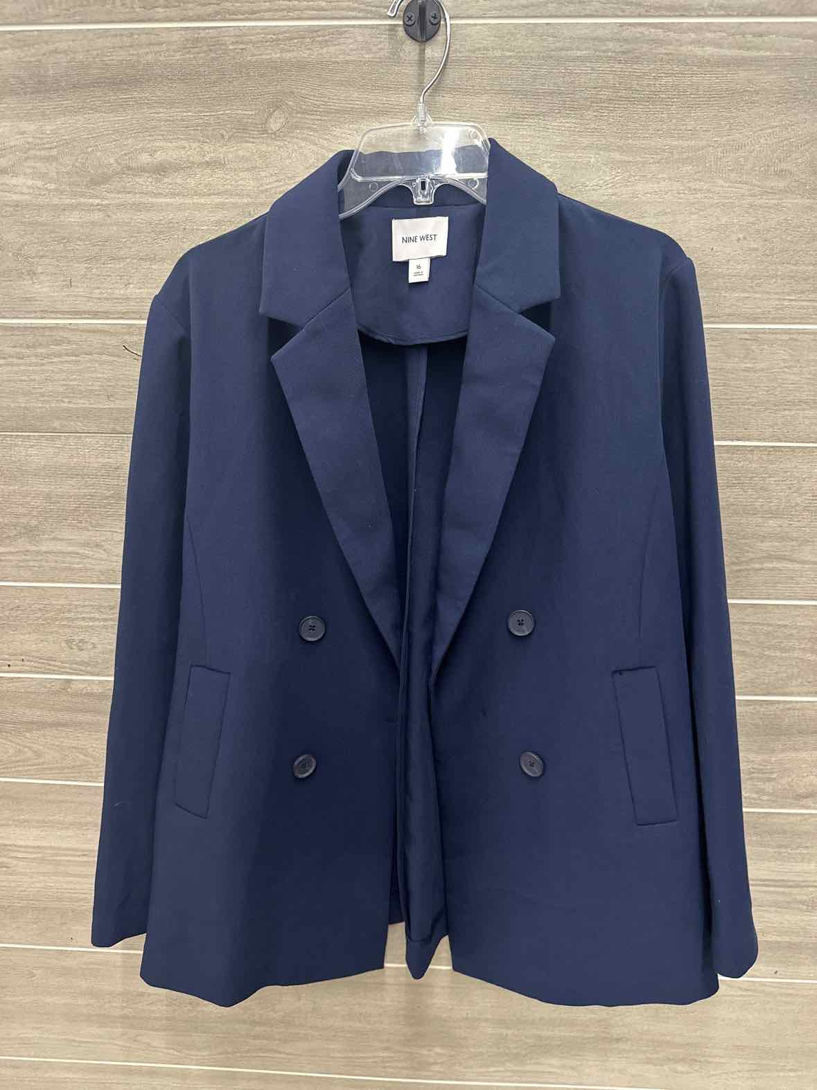 Nine West Size 16 Navy Plus Blazer