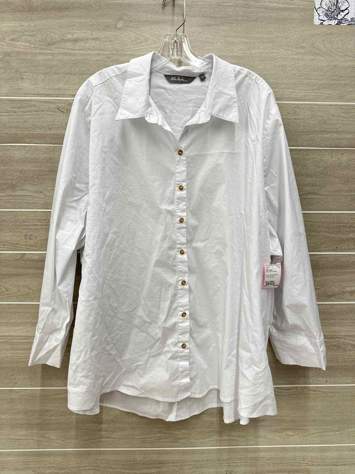 Ulla Popken Size 28W+ White Plus Shirt