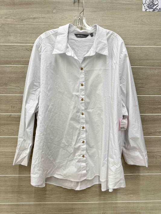 Ulla Popken Size 28W+ White Plus Shirt