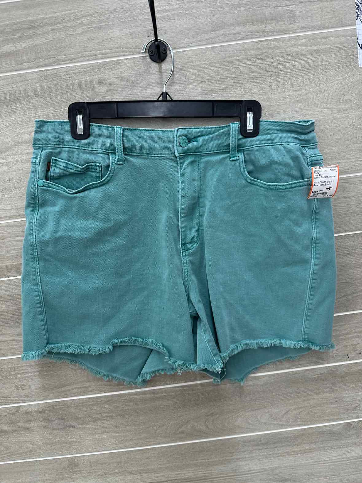 Judy Blue Green Womens Women Size 20 Shorts