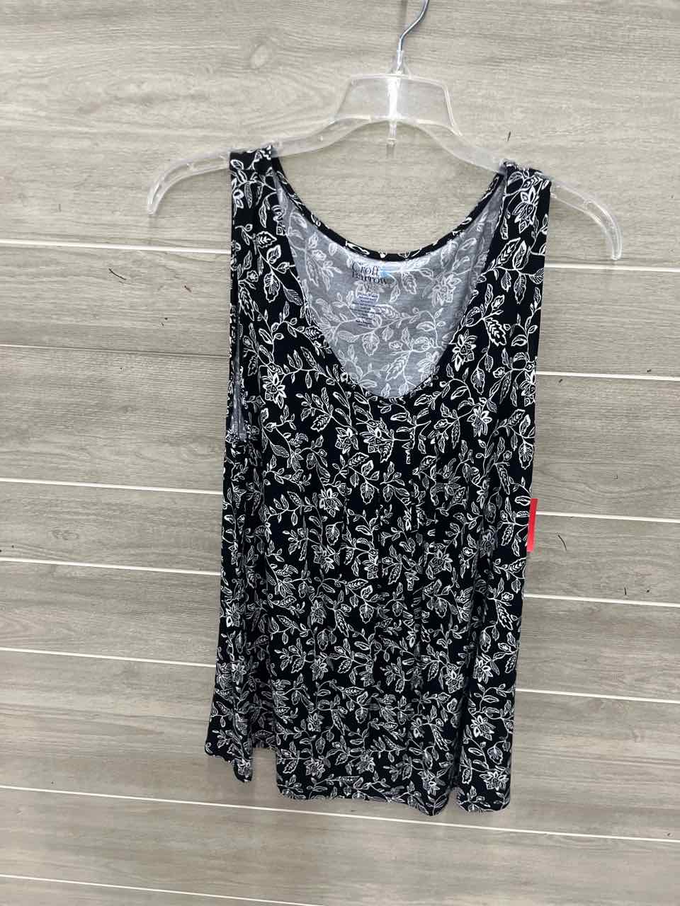 Croft & Barrow Size L Black Womens Tank Top