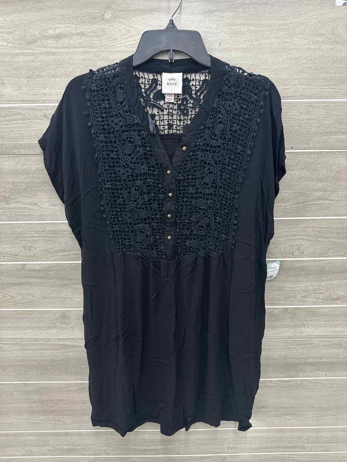 Knox Rose Size 18/20 Black Plus Shirt