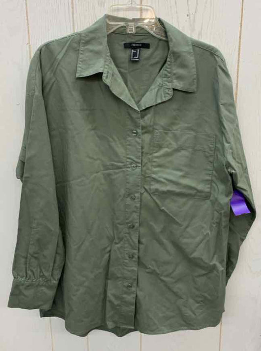 Forever 21 Olive Womens Size M Shirt