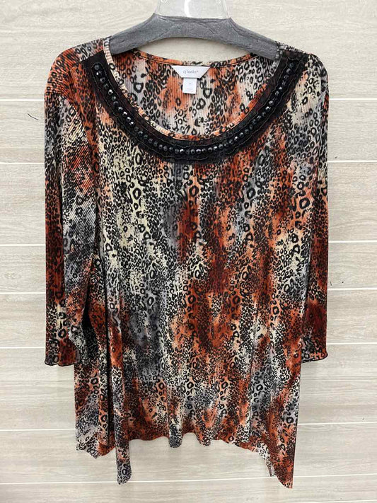 CJ Banks Orange Womens Women Size 3X Shirt