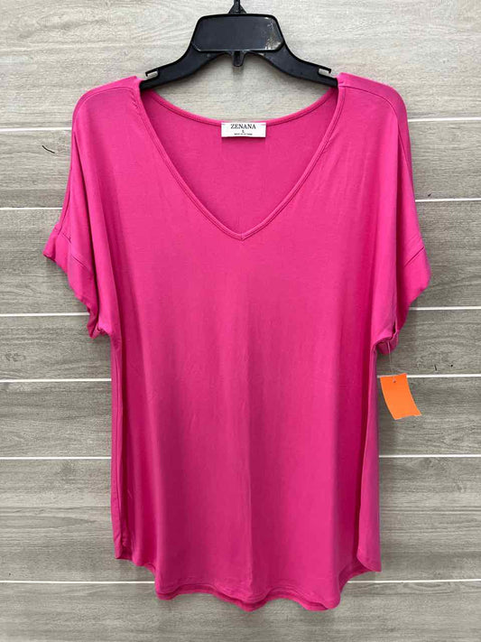 Zenana Pink Womens Women Size L Shirt