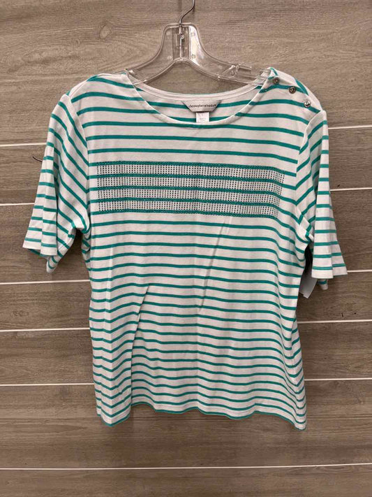 Christopher & Banks Teal Womens Women Size L Shirt