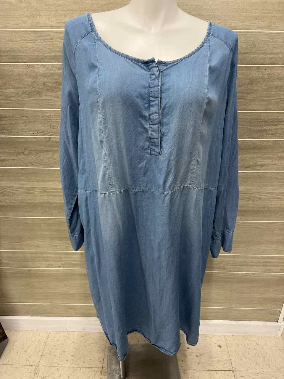 Ava & Viv Size 3X Blue Plus Dress