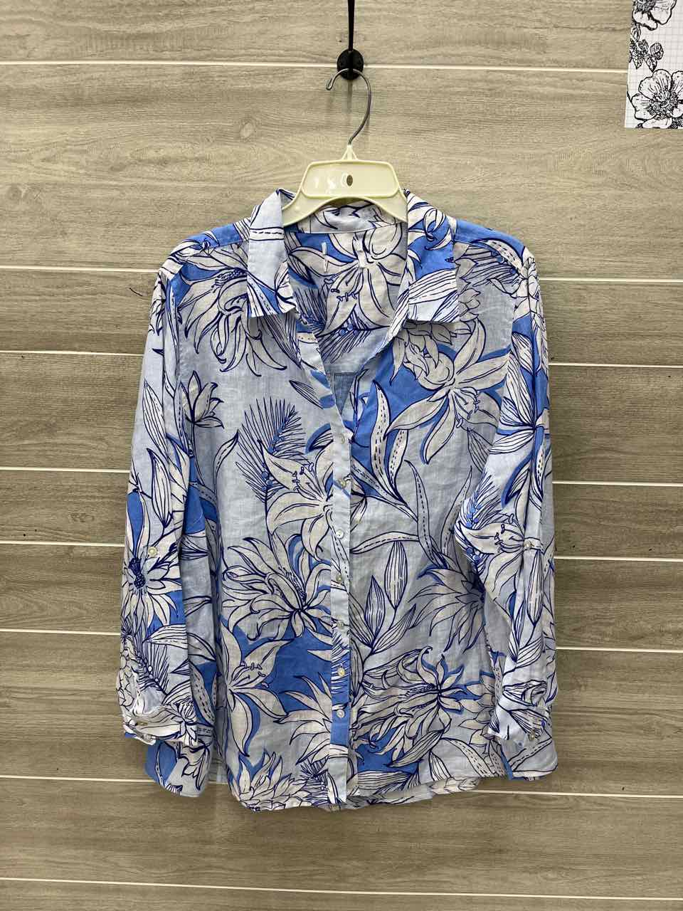 Blue Womens Women Size 3X Shirt