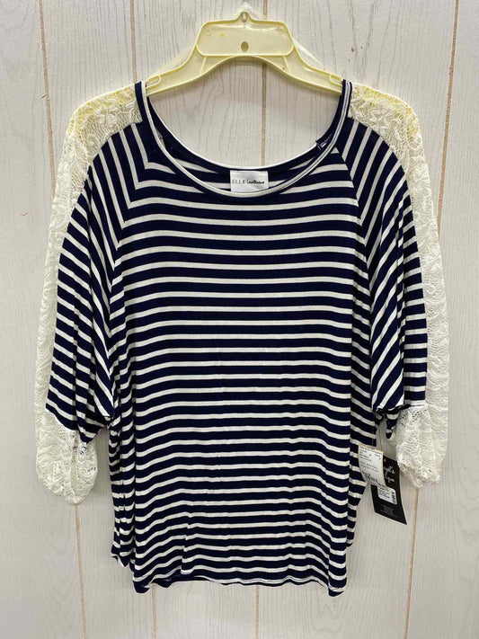 Ellie Autumn Navy Womens Size M Shirt