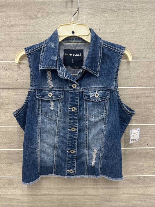Maurices Size L Blue Womens Vest