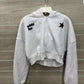 White Fox Size M White Womens Sweatshirt