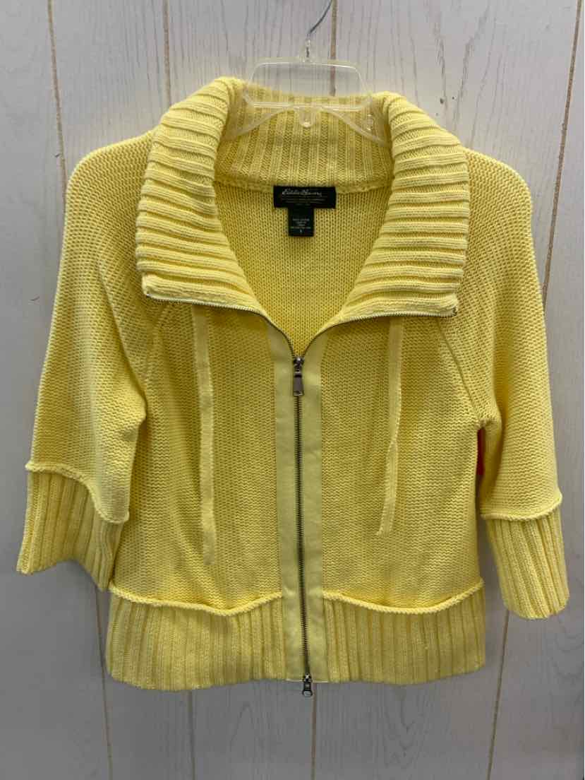 Eddie Bauer Yellow Womens Size Small Sweater