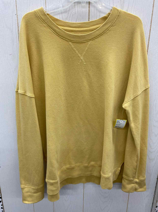 Time & Tru Yellow Womens Size XL Sweatshirt