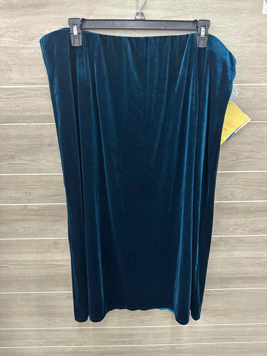 Susan Graver Teal Womens Size 3X Skirt