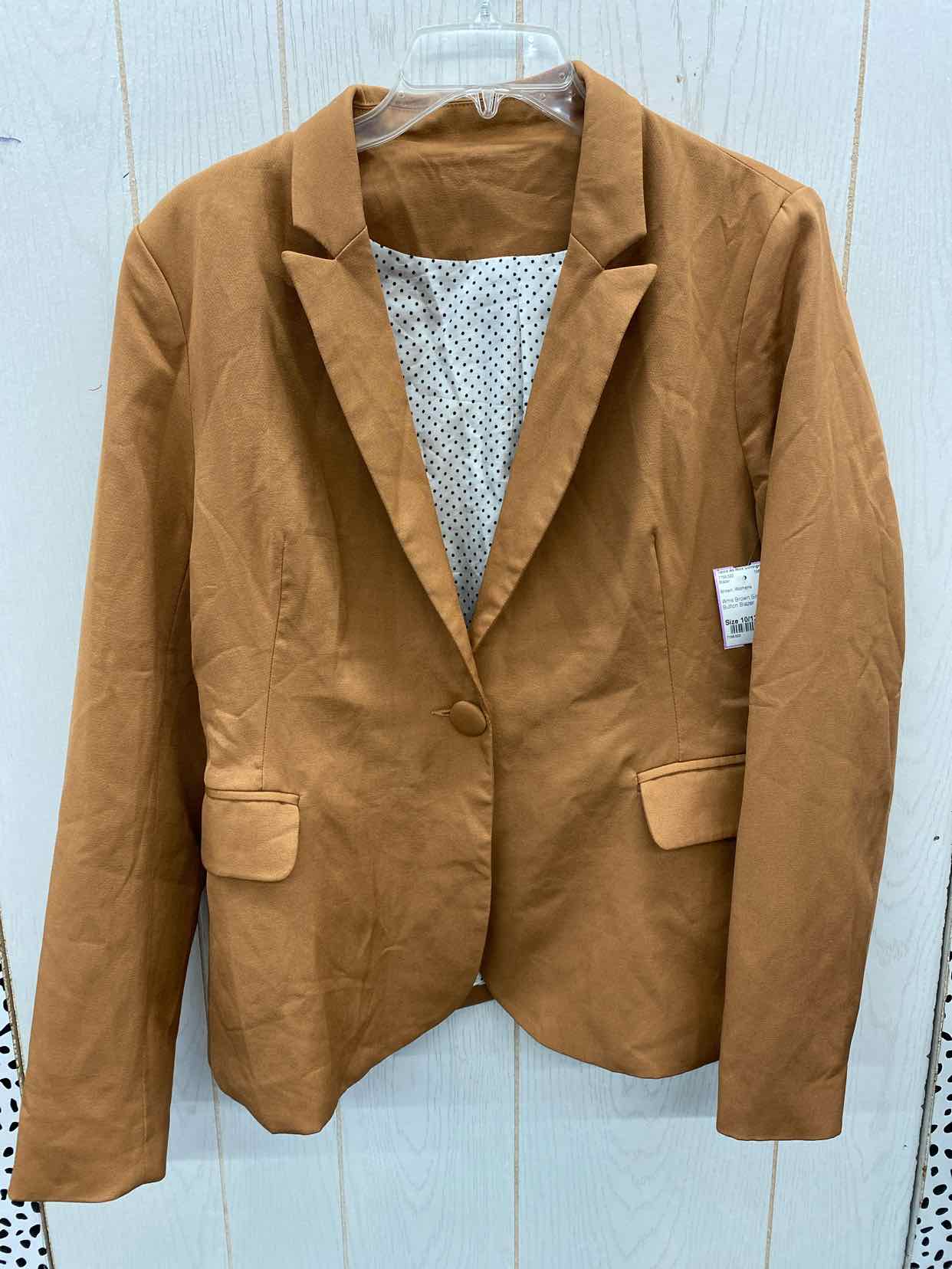 Brown Womens Size 10/12 Blazer