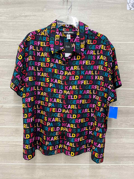 Karl Lagerfeld Size 1X Black Womens Shirt
