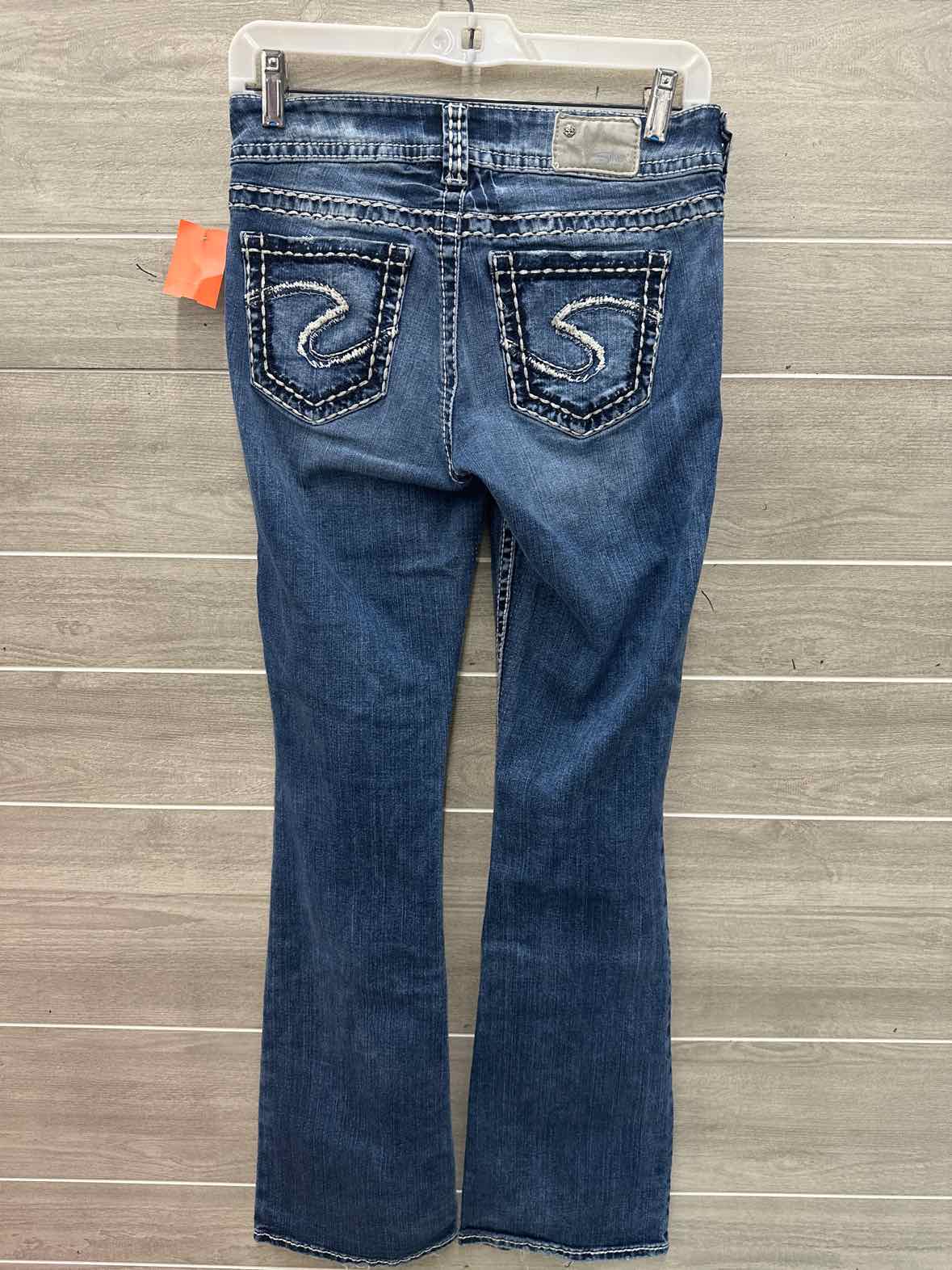 Silver Size 4 Long Blue Womens Jeans