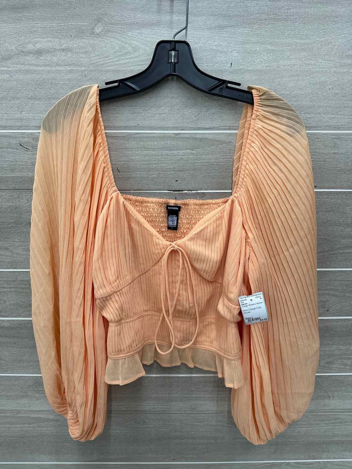 Express Size L Orange Womens Shirt