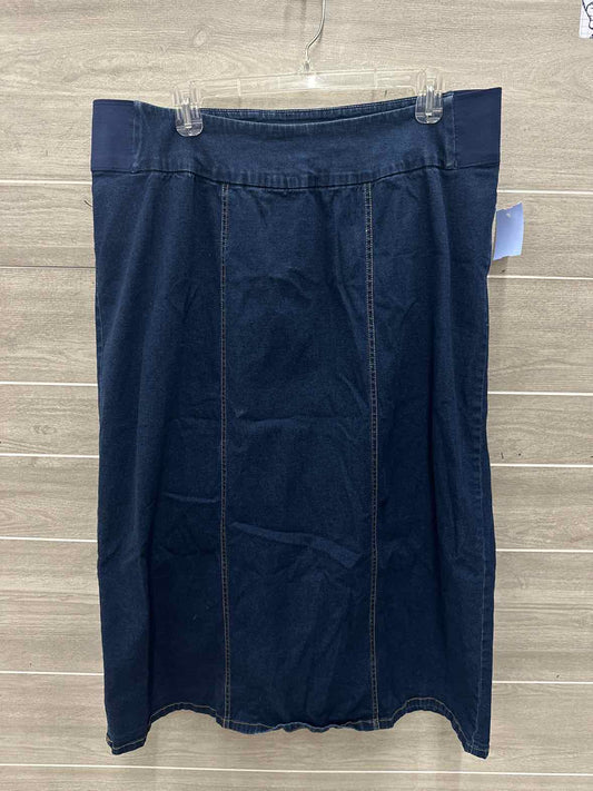 Woman Within Size 18W Blue Plus Skirt