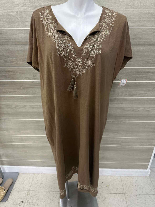 J Jill Olive Womens Women Size 4X Dress
