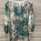 Chico's Size 16 Green Plus Shirt