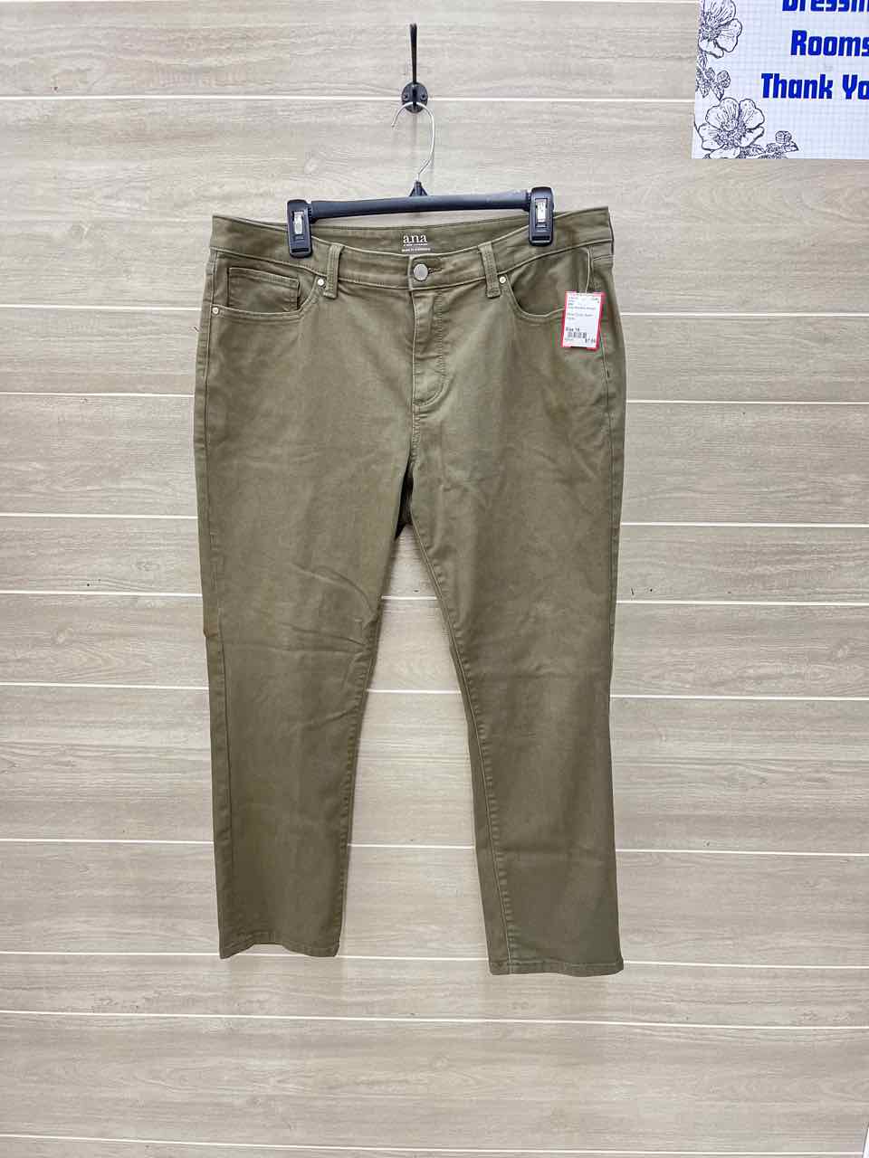 ANA Olive Womens Women Size 16 Pants