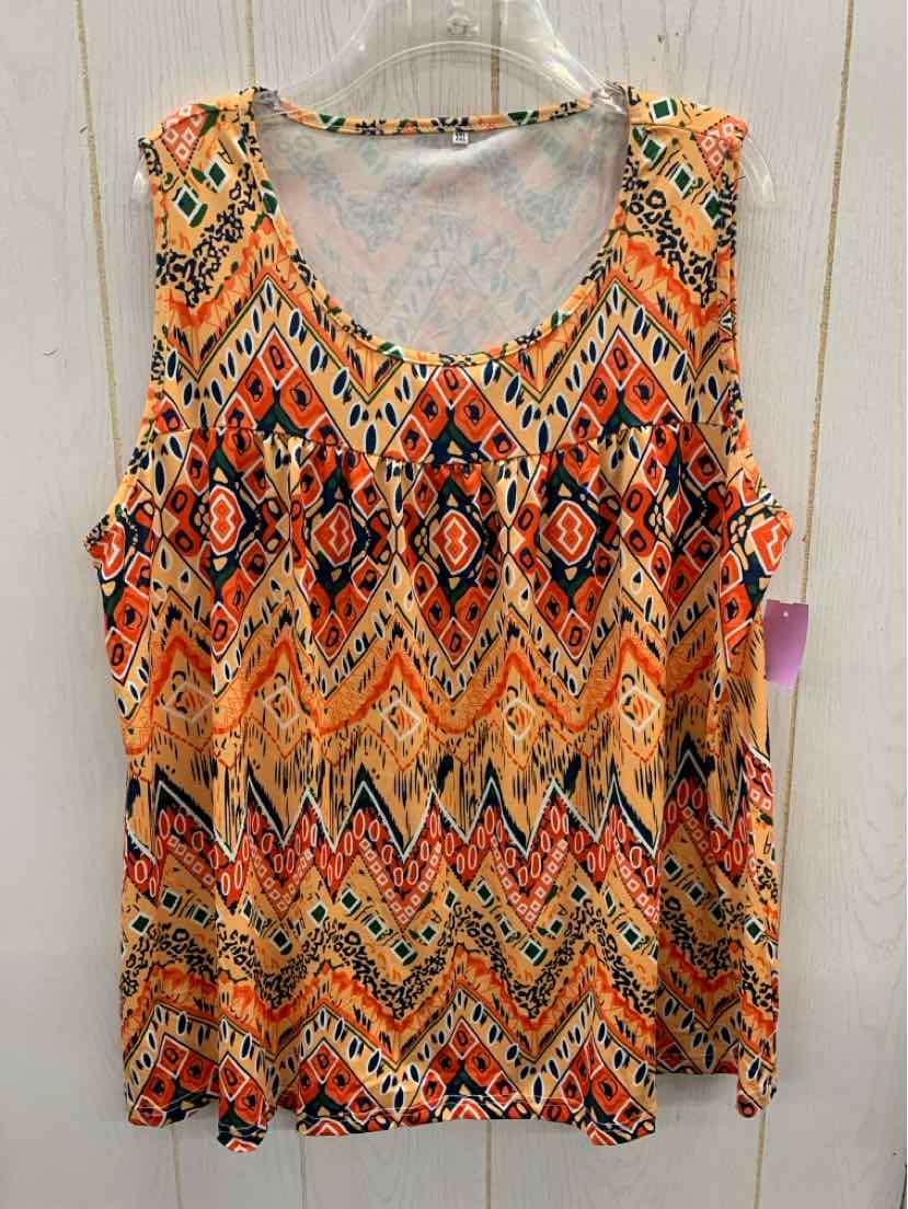 Orange Womens Size 3X Tank Top