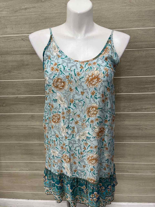 Anna-Kaci Size 12 Teal Womens Dress