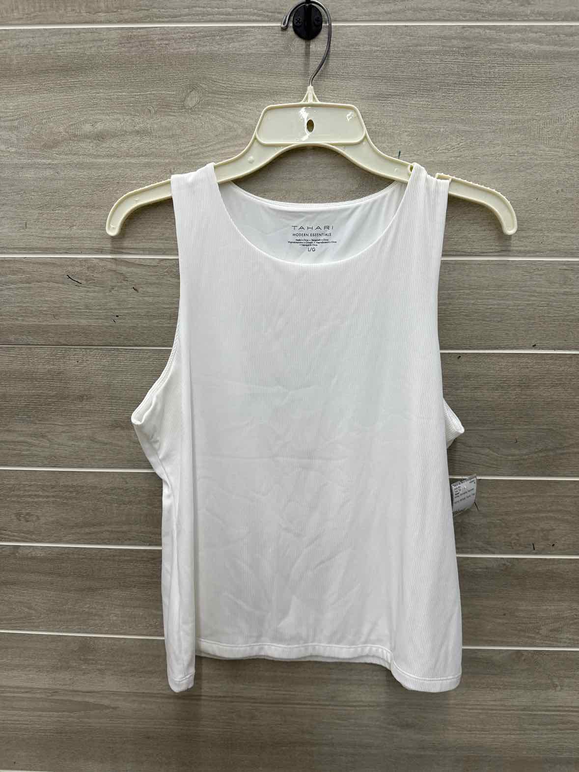 Tahari Size L White Womens Tank Top