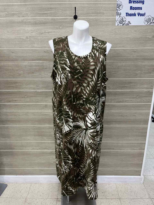 D & Co Olive Womens Women Size 3X Dress