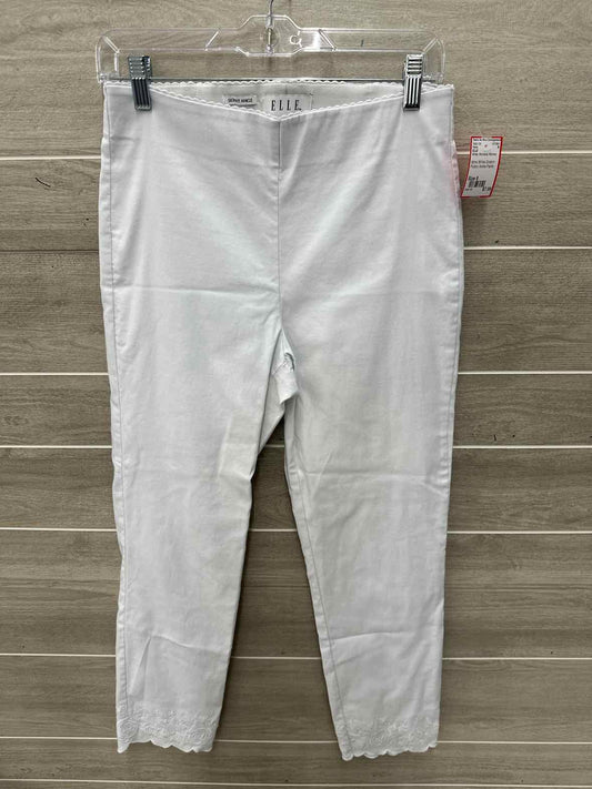 ELLE Size 8 White Womens Pants