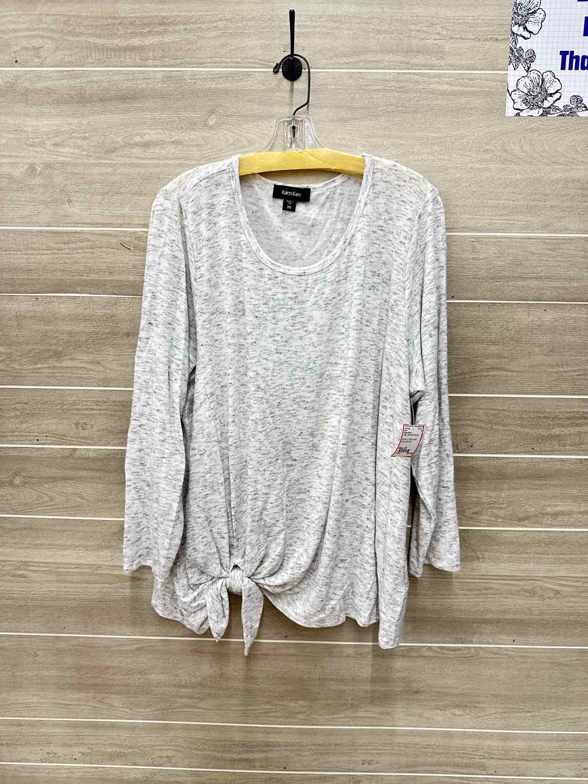 Karen Kane Gray Womens Women Size 3X Shirt