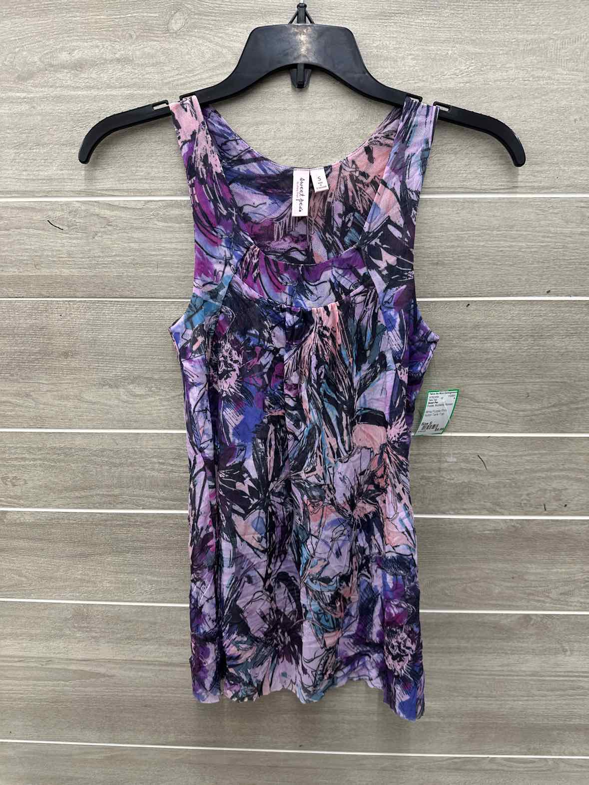 Sweet Pea Size S Purple Womens Tank Top