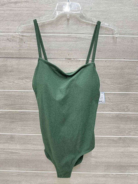 Kona Sol Size L Green Womens Swimsuit