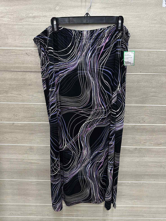 Kathy Ireland Size 2X Black Plus Skirt