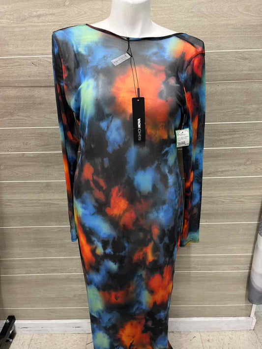 Fashion Nova Size 16/18 Navy Plus Dress
