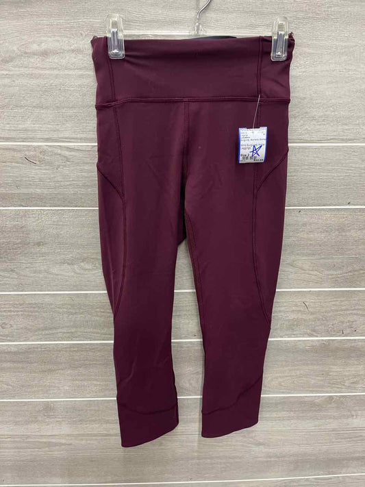 Lululemon Size 2 Burgundy Womens Leggings