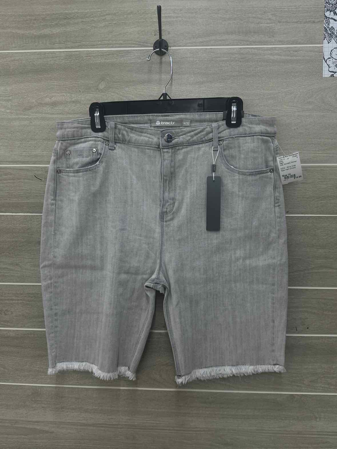 Tractr Gray Womens Women Size 14 Shorts