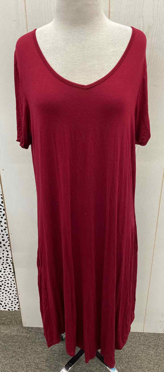 Burgundy Womens Size 8/10 Dress